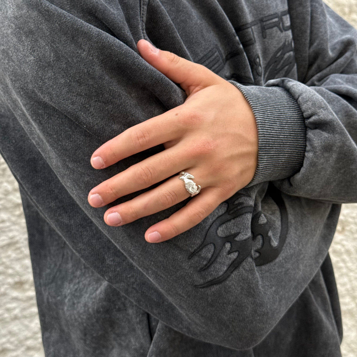 Zero - sterling silver ring