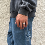 Zero - sterling silver ring