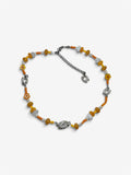 Autumn Bead Necklace, collar con cuentas de vidrio y dije de plata de ley 925