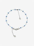 Sky Bead Necklace, collar con cuentas de vidrio y dije de plata de ley 925
