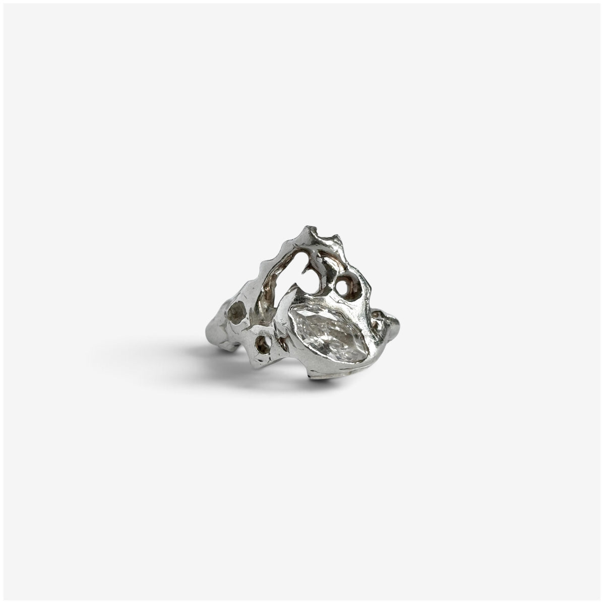 Snowflake, anillo de plata de ley 925 hecho a mano por ORAM Studio