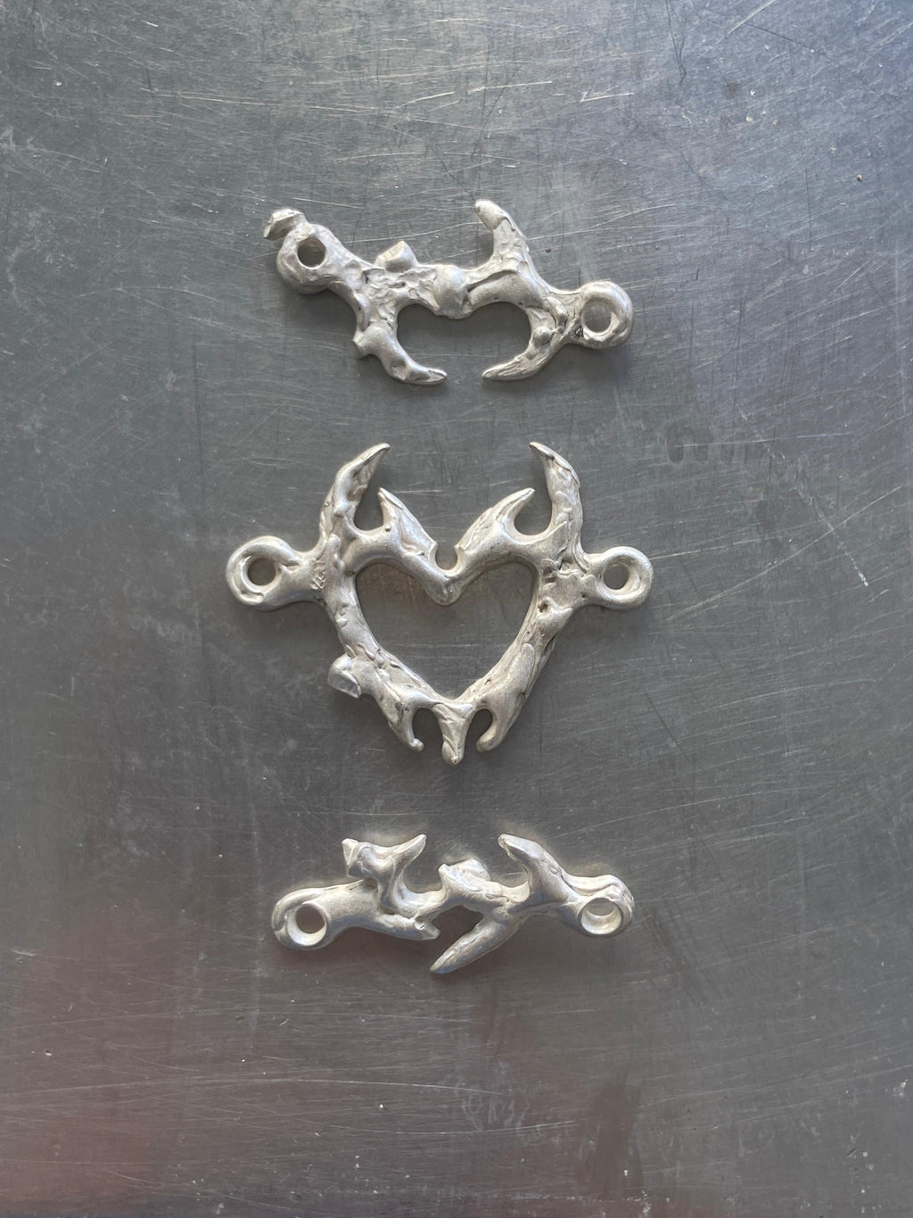 Heart With Thorns, collar de plata de ley 925 hecho a mano por ORAM Studio