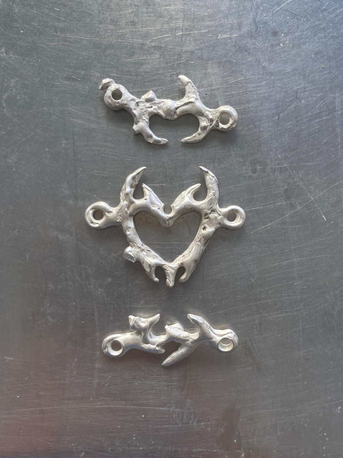 Heart With Thorns, collar de plata de ley 925 hecho a mano por ORAM Studio